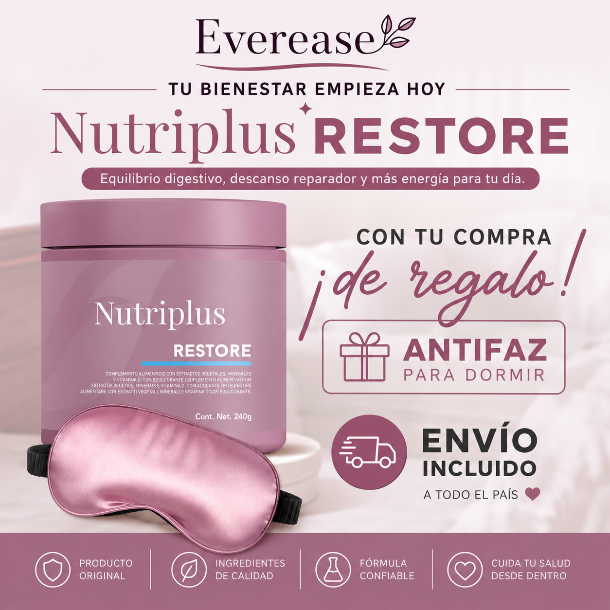 EverEase Restore Nutriplus y Mejora la Calidad del Sueño